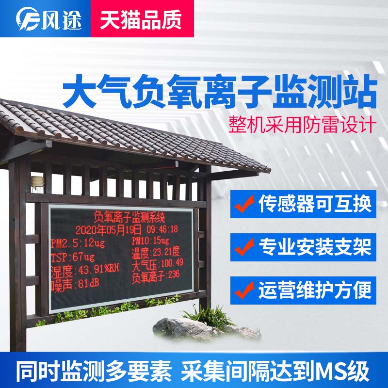 在線負(fù)氧離子檢測系統(tǒng)，兼具美學(xué)的生態(tài)監(jiān)測站